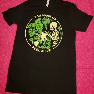 Wicked Clothing Skeleton Plant Tee Shirt